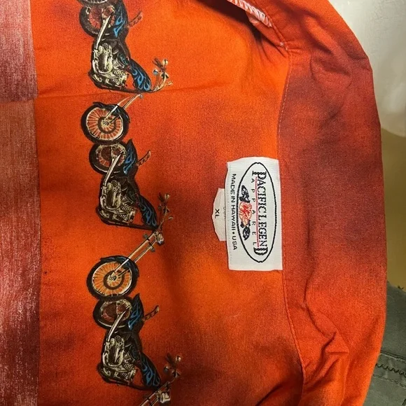 PACIFIC LEGEND MOTORCYCLE HAWAIIAN SUNSET MENS SHORT SLEEVE SHIRT SIZE XL
RUST - Picture 12 of 13